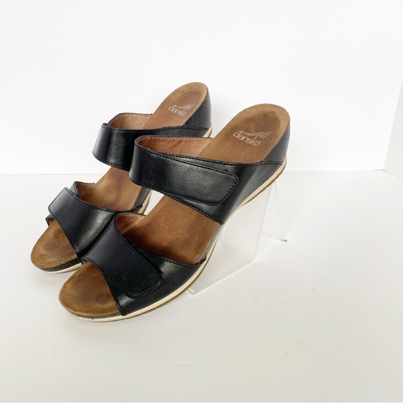 Dansko Women's Vienna Slide Sandal, Black Full Grain size 7.5 to 8 size 38 - Picture 2 of 14